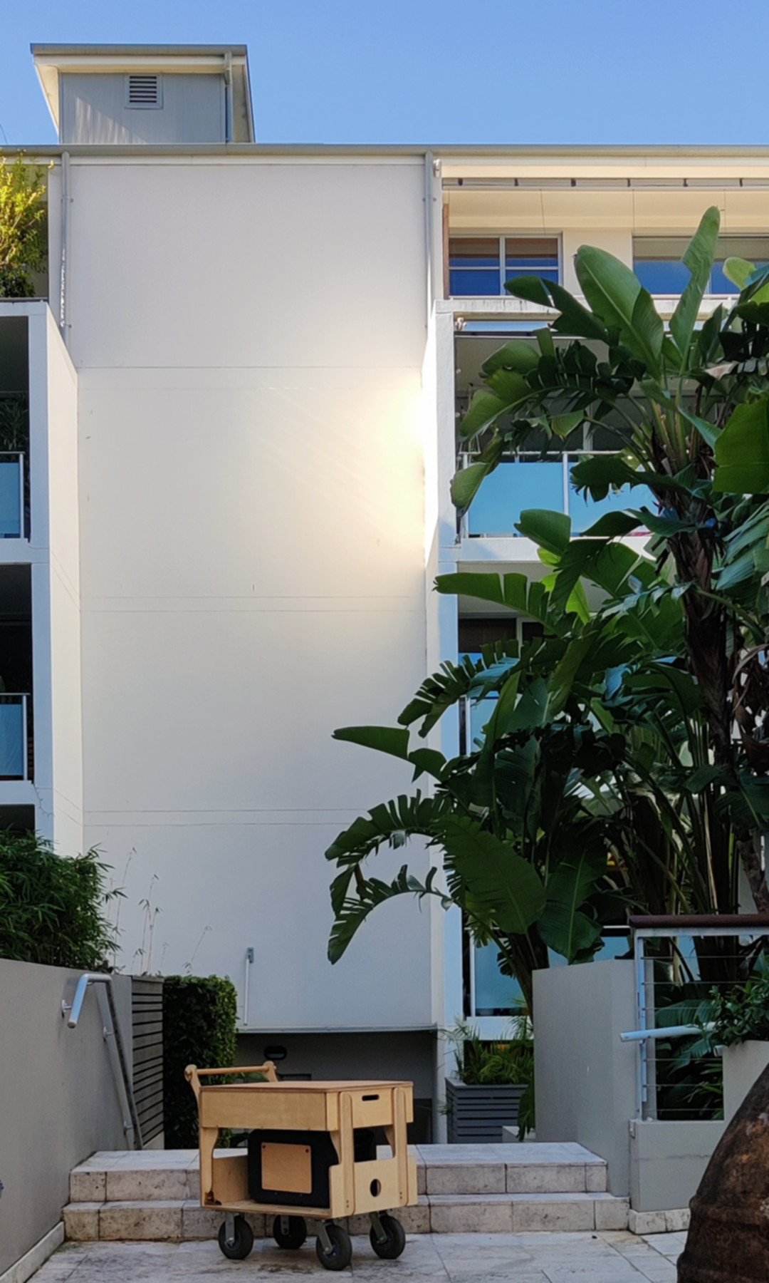 The Hearth beside a dry apartment pool